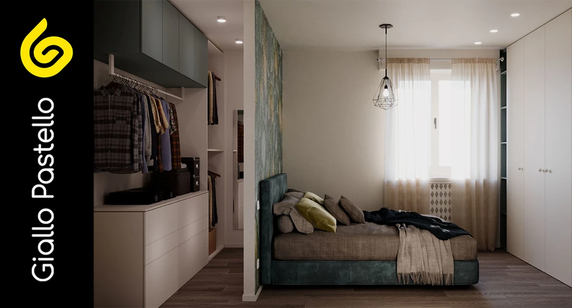 Arredamento camera da letto: progettazione - Giallo Pastello Interior Design