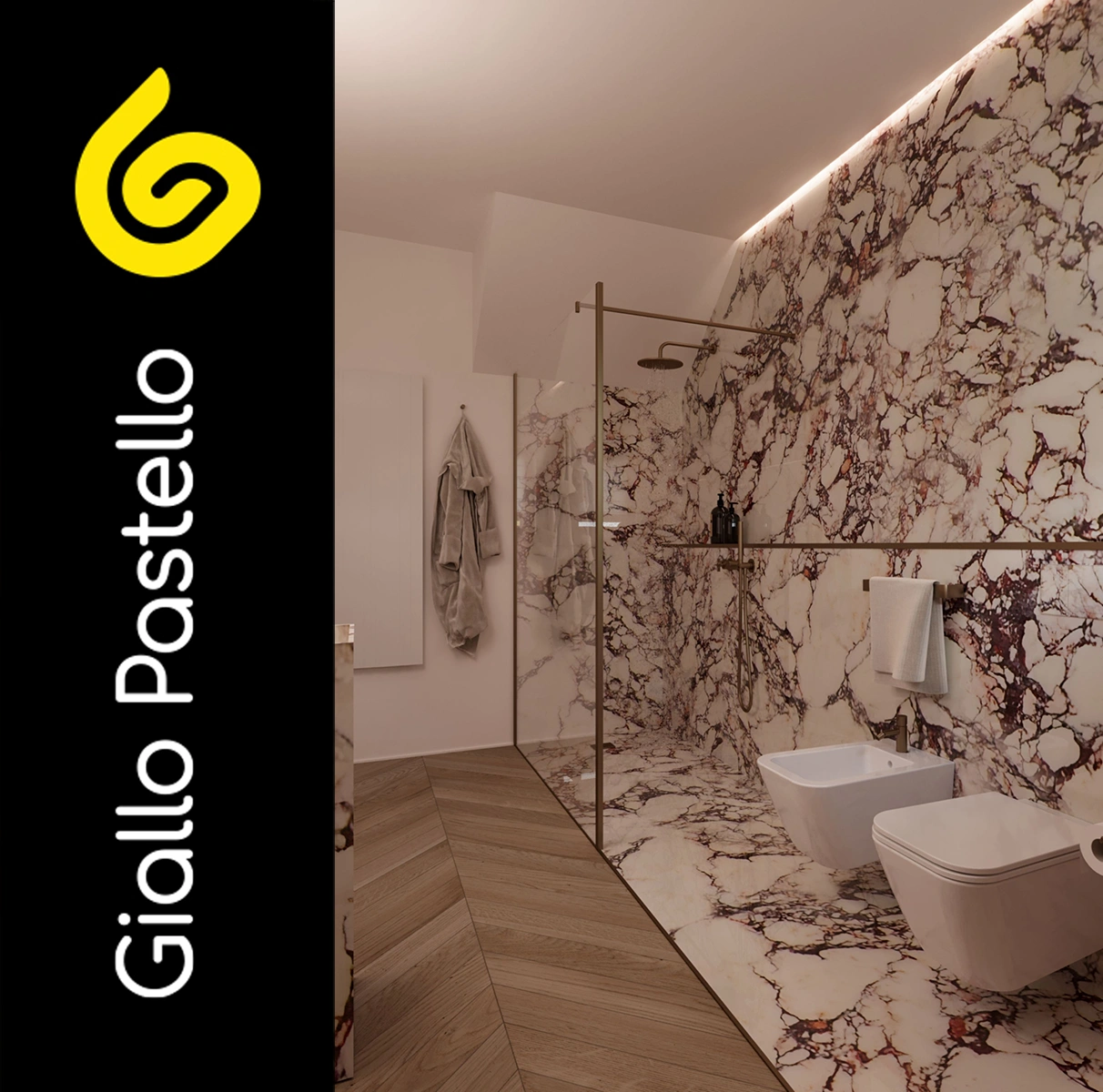Ristrutturazione bagno: bagno in pietra - Giallo Pastello Interior Design