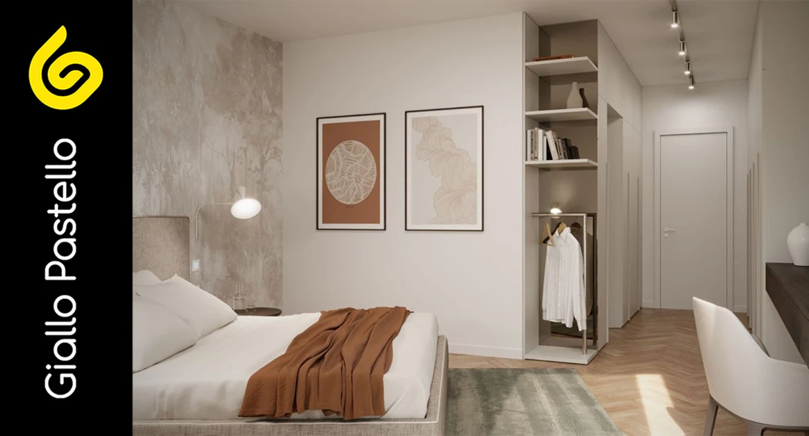 Arredamento camera da letto: materiali- Giallo Pastello Interior Design
