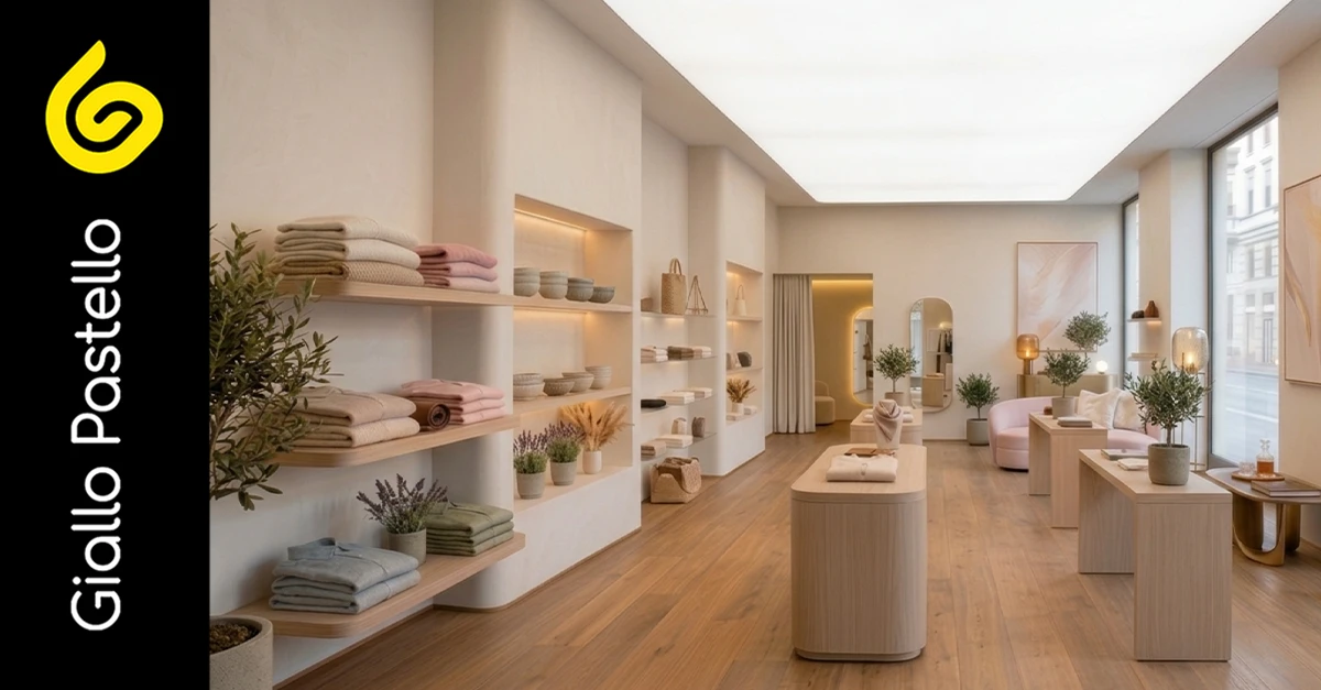 Arredamento negozio di abbigliamento - Giallo Pastello Interior Design