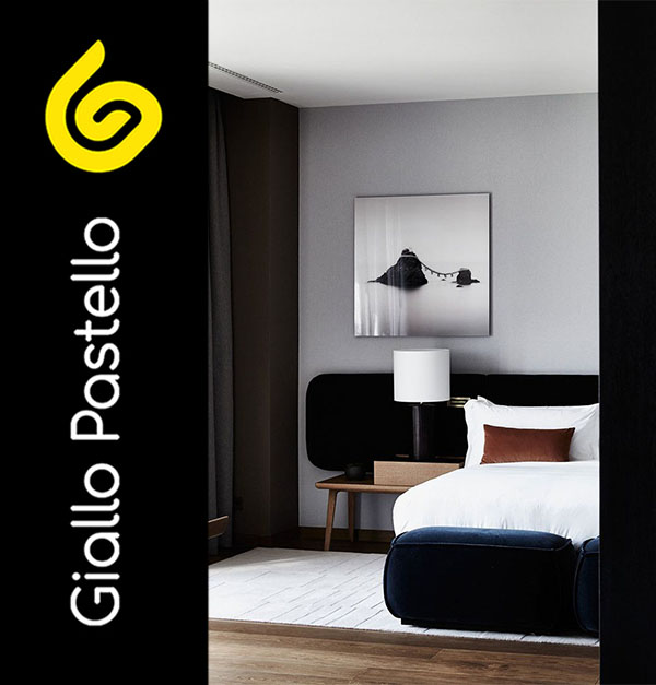 Camera da letto minimal - Giallo Pastello