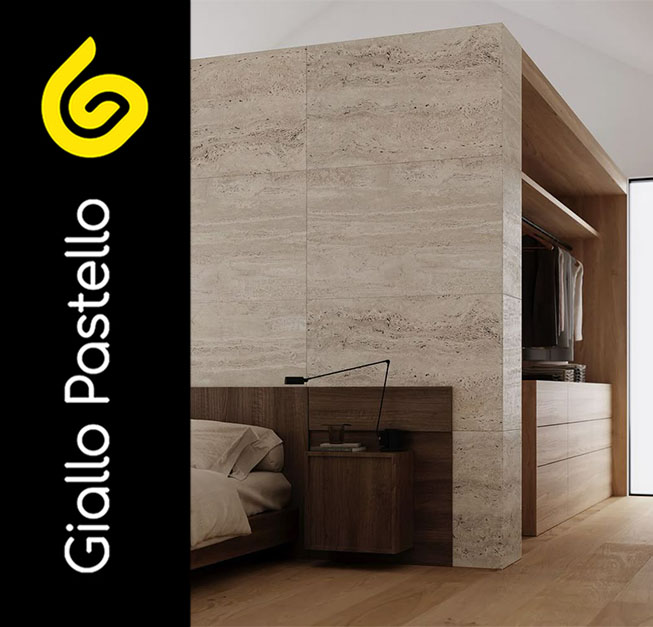 Camera da letto minimal - Giallo Pastello