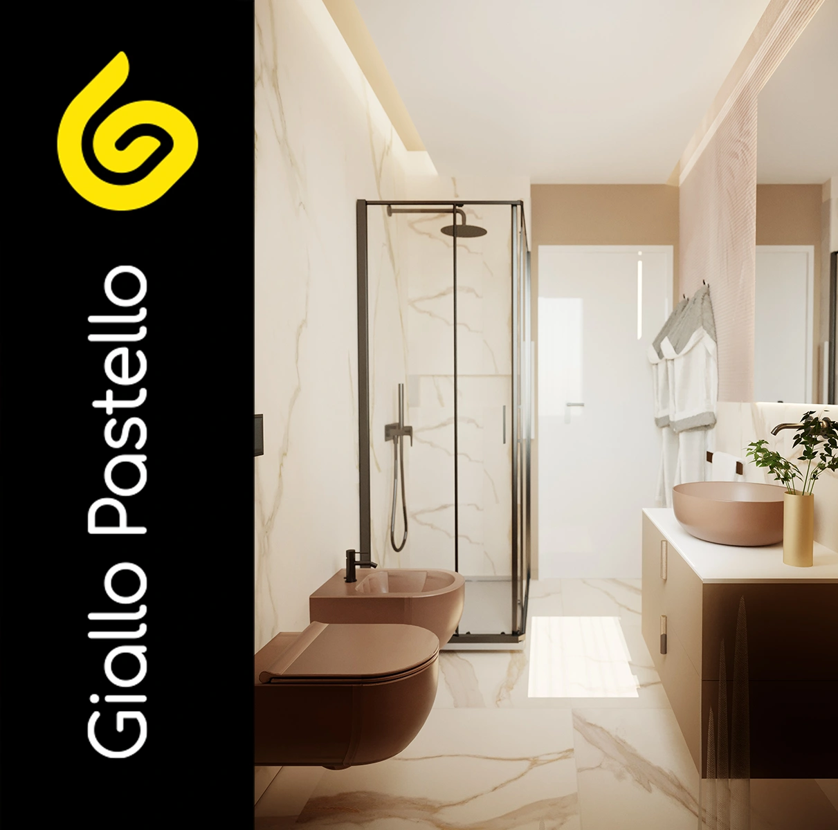 Ristrutturazione bagno: bagno chiaro moderno - Giallo Pastello Interior Design