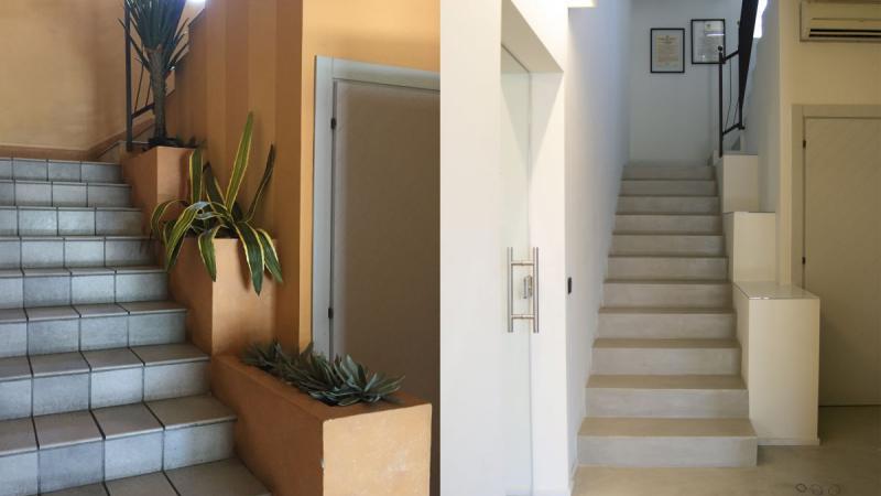 Giallo Pastello Interior Design Brescia - Prima e dopo restyling ingresso