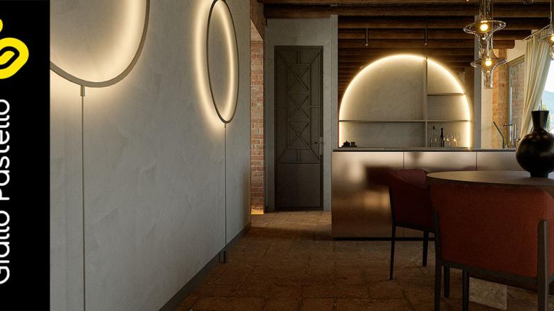 Sala Ristoro Arredamento B&B Luxury Iseo - Giallo Pastello Interior Design Brescia