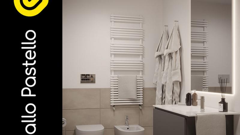 Studio degli spazi casa moderna: bagno - Giallo Pastello