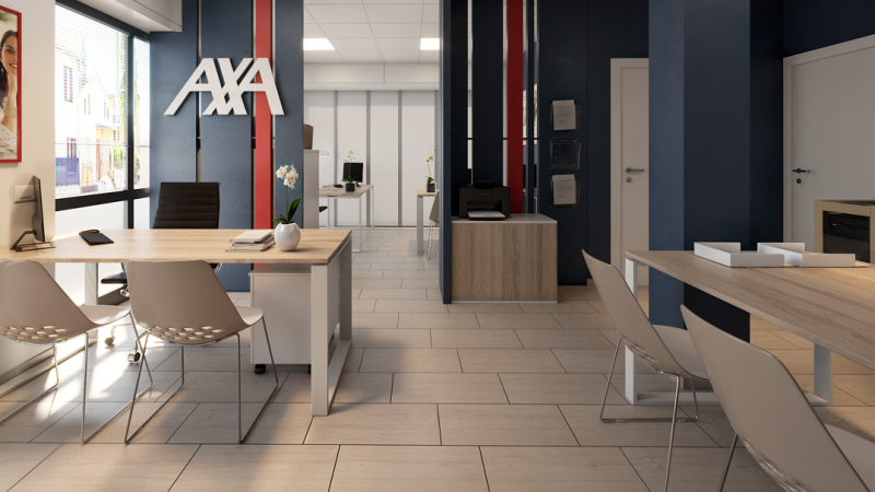 Arredo ufficio AXA - Giallo Pastello Interior Design