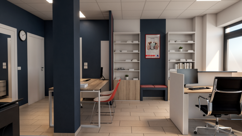Arredo ufficio AXA - Giallo Pastello Interior Design