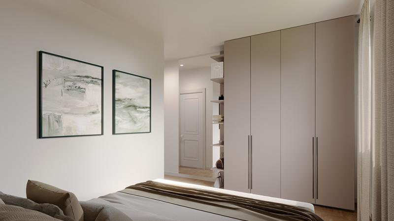 Un’oasi di design a Forte dei Marmi: cabina armadio - Giallo Pastello Interior Design Brescia