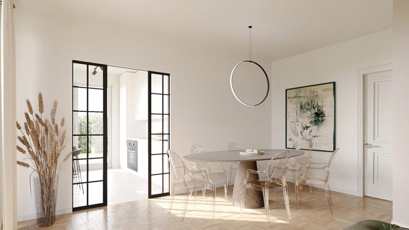 Un’oasi di design a Forte dei Marmi: sala da pranzo - Giallo Pastello Interior Design Brescia