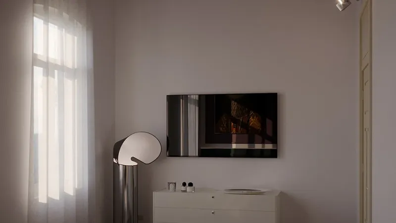 Luce sul passato - Camera da letto - centro storico Brescia- interior design Giallo Pastello